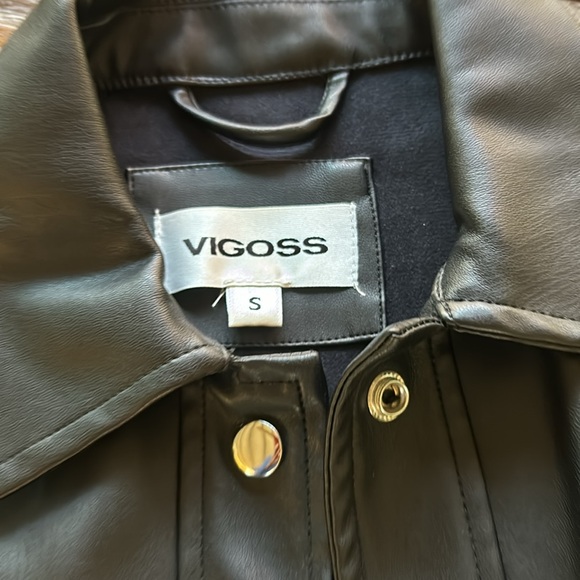 Vigoss vegan leather jacket quarter sleeve size small - Picture 2 of 5